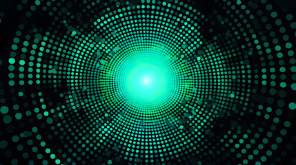 Digital green and black artistic dot abstract graphic poster web page PPT background
