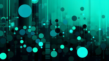 Digital green and black artistic dot abstract graphic poster web page PPT background