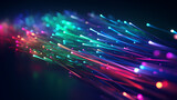 Fototapeta Sypialnia - Optical fiber abstract background, material internet technology