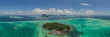 Aerial view of the Selakan island, Semporna Sabah, Malaysia.