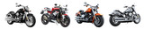 motorcycle isolated on a transparent PNG background, white background , Generative Ai