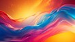 A cascade of vivid hues merging and colliding, forming a dynamic gradient wave in a simple yet mesmerizing abstract background.