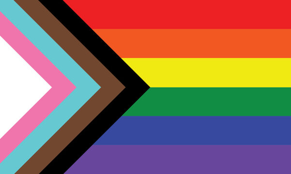 Progress pride flag Pride Month LGBTQ Rainbow