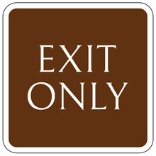 Campground Parking Sign Exit Only