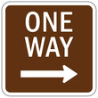 Campground parking sign one way