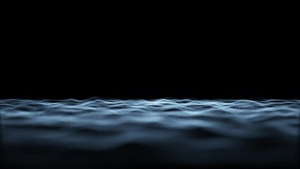 Wall Mural - artistic dotted blurred waves loop slow motion animation.