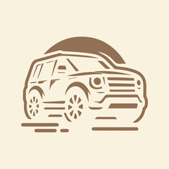 Sticker - Car Logo Monochrome Vintage Design