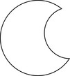 moon simple shape line vector