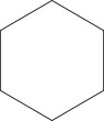 hexagon simple shape line vector