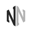 Modern Unique Hexagon Letter NN Logo Design Template. Elegant initial NN Letter Logo Concept