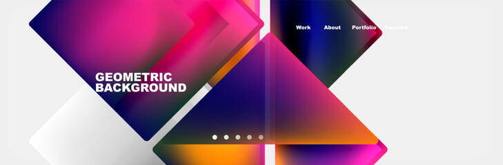 Triangle minimal web site page background design. Vector Illustration For Wallpaper, Banner, Background, Card, Book Illustration, landing page