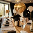 © Yulia - Table setting at hotel or restaurant for special occasion. Graduation party or ceremony