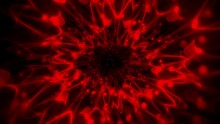 Spiritual Journey Of Meditating Man In Lotus Yoga Position Seated In The Center Of A Beautiful And Colorful Red Crimson Abstract Animation