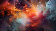 Digital colorful starry sky abstract graphic poster web page PPT background