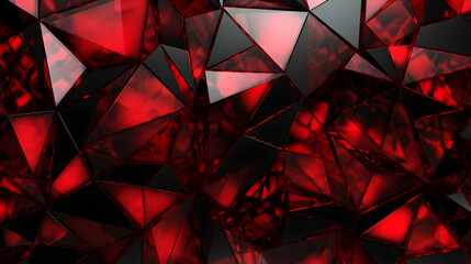 Digital red triangle geometric figure poster web page PPT background