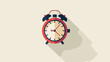 Flat long shadow Stopwatch icon vector 