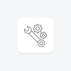 Wall Mural - Spanner icon, wrench, tool, tighten, loosen, editable vector, pixel perfect, illustrator ai file