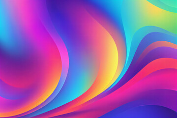 Poster - Abstract blurred gradient background in bright colors