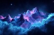 A nebula with vibrant colors against the dark expanse of space. Generative AI
