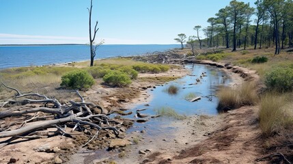 Sticker - river in the forest  high definition(hd) photographic creative image