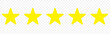 Five stars customer review icon for apps and websites.  flat style. 5 star sign. Star symbol. Star rating feedback review from customer experience vector design illustration in eps 10.