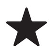 Star icon in flat design. Gray star icon on white background. Vector illustration.
