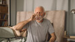 © Stockphotodirectors - Elderly man drinking glass of water in bed