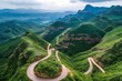 Mountain road landscape scenery view, Shennongjia, China