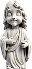 Wall Mural - Close-up of cute cartoon Jesus Christ icon.
