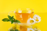 Fototapeta  - Soothing herbal tea blend with mint