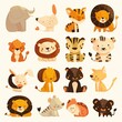 © Ai-Pixel - wild jungle animals set vector illustration