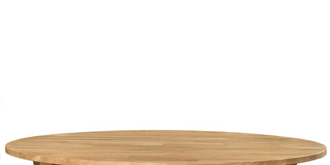 Wall Mural - Wooden table top isolated  over  transparent background png illustration