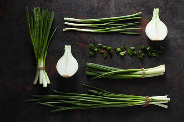 Sticker - Green onion, concept of fresh vegetable, fresh raw food