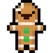 Pixel art mini ginger bread man icon