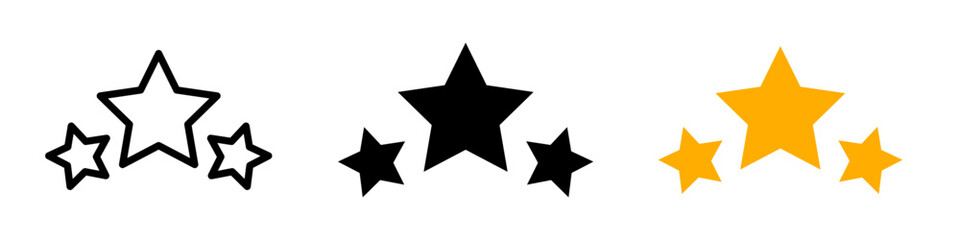 Wall Mural - Star Icons Indicating Product Reviews Ratings and Consumer Feedback