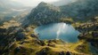 a lake formed on top of a volcano, which is a wonderful sight