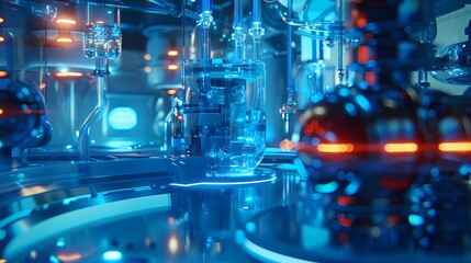 Technology blue computer screen building abstract graphic poster web page PPT background
