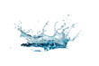 © Papisut - Blue water splash isolate white background.