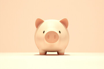 Wall Mural - Piggy bank representing the concept of saving money and investment