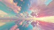 Pastel cloudy sky abstract background. Generative AI