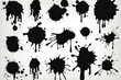 © Sandu - Black ink splashes set, graphic element
