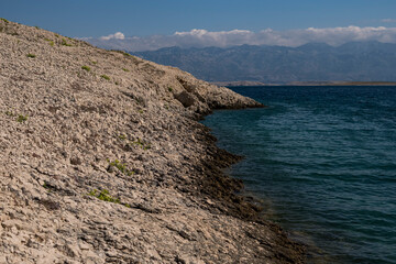 Wall Mural - Rocky Coast of Mediterranean Sea in Croatia during summer season