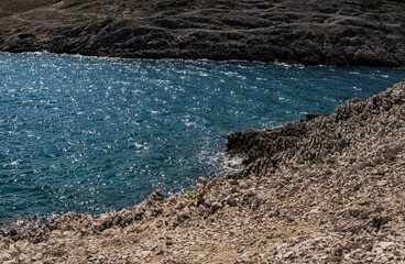 Wall Mural - Rocky Coast of Mediterranean Sea in Croatia during summer season