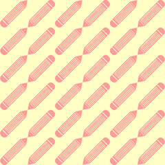 Wall Mural - Pencil Repeat pattern seamless vector illustration retro design