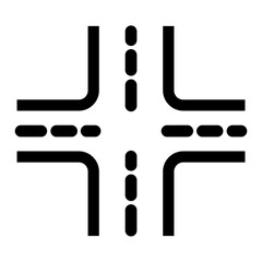 Sticker - Crossroad glyph icon