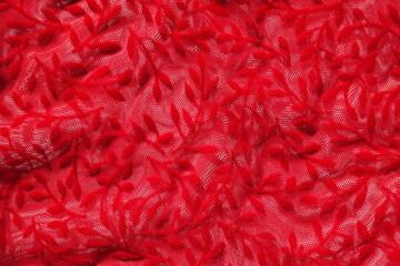 Wall Mural - Background - semi-transparent scarlet red burnout velvet fabric