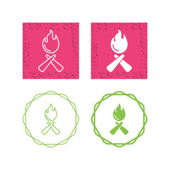 Sticker - Fire Vector Icon