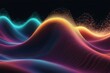 Cyber Technology Pulsating Dots And Flowing Waves , Cyber Background
