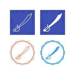 Wall Mural - Pirate Sword Vector Icon