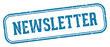 newsletter stamp. newsletter rectangular stamp on white background